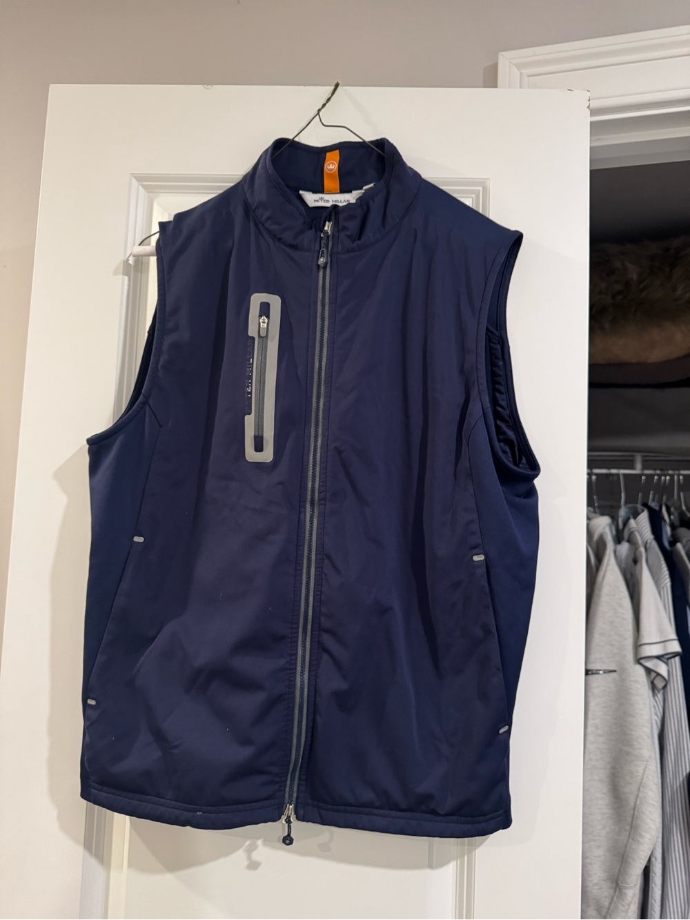 Peter Millar Navy Performance Zip Vest